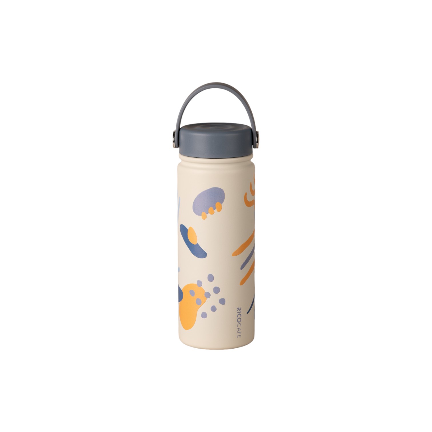 Floral Series Carry Ceramic Coating Stainless Steel Vacuum Coffee Mug 