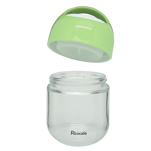 Portable Glass Salad Container with Sauce Box