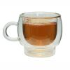 Black Coffee Double Wall Glass Cup