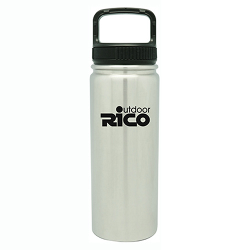 Durable Stainless Steel Vacuum Sports Bottle Silver 18oz