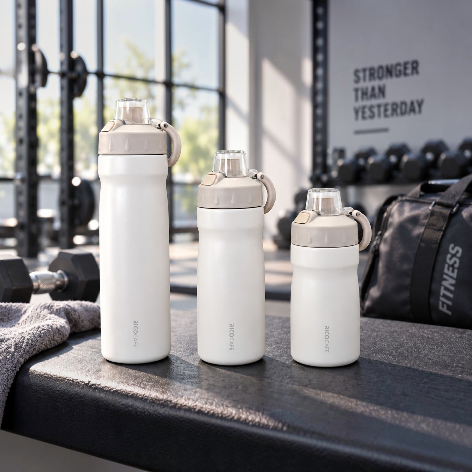 750ml Stainless Steel Thermal Water Bottle with Carry Handle