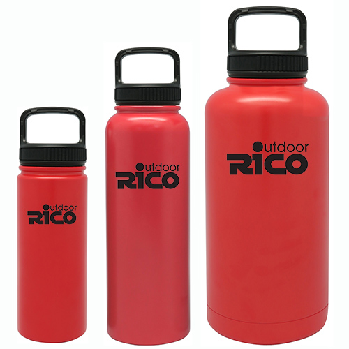 Durable Stainless Steel Vacuum Sports Bottle Red 18oz