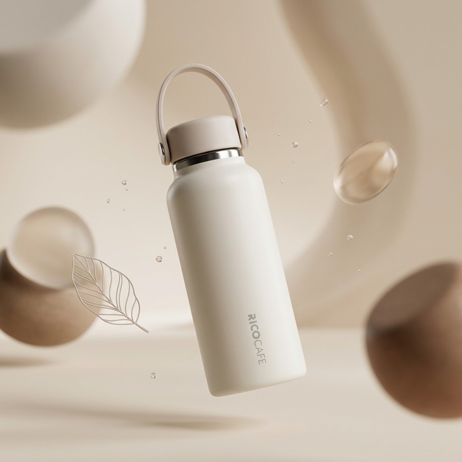 300ml Stainless Steel Vacuum Sports Bottle with Carry Handle