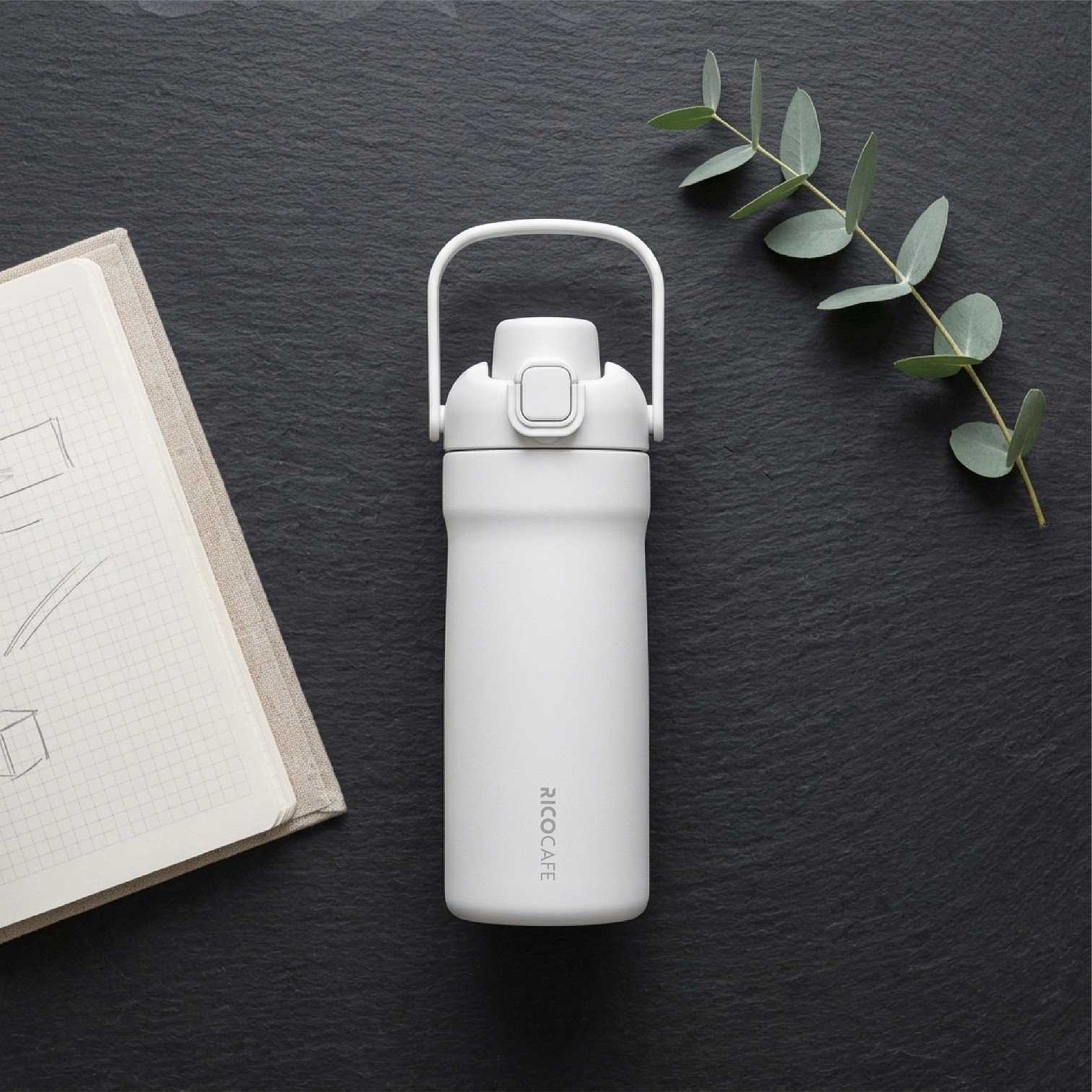 550ml Stainless Steel Vacuum Sports Bottle with Dual Drinking Lid