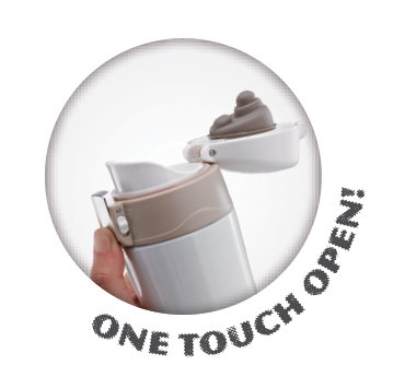 Stainless Steel Vacuum Mug with one touch open