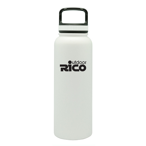 Durable Stainless Steel Vacuum Sports Bottle White 40oz