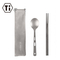 3-Piece Portable Titanium Cutlery Set with Pouch