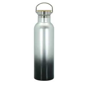 Stainless Steel Vacuum Sports Bottle With S/S Wood Cap