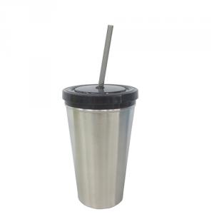 Straw Stainless Steel Double wall Mug