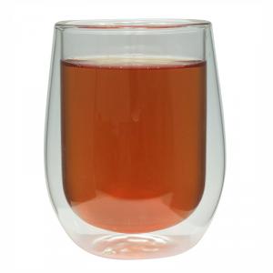 Oval Double Wall Glass Wine Cup