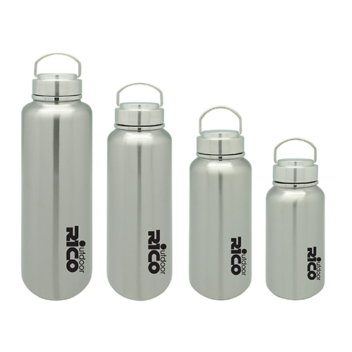 Stainless Steel Vacuum Sports Bottle with Loop 600ml