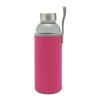 Portable Single Wall Glass Water Bottle With Protective Bag