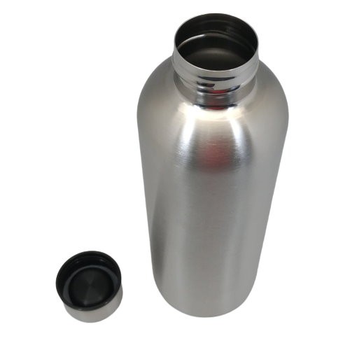 Narrow mouth stainless steel single wall water bottle