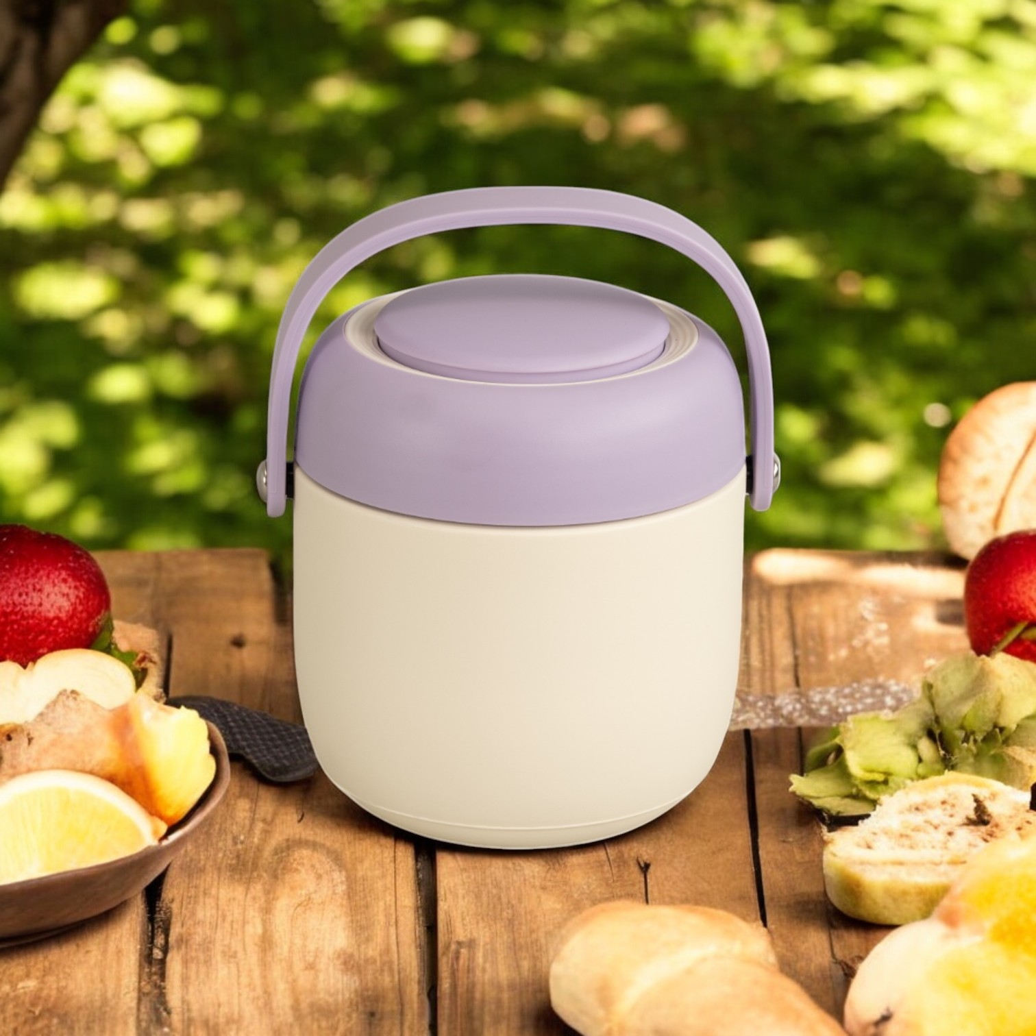 Insulated Stainless Steel Cute Food Jar With a Spoon