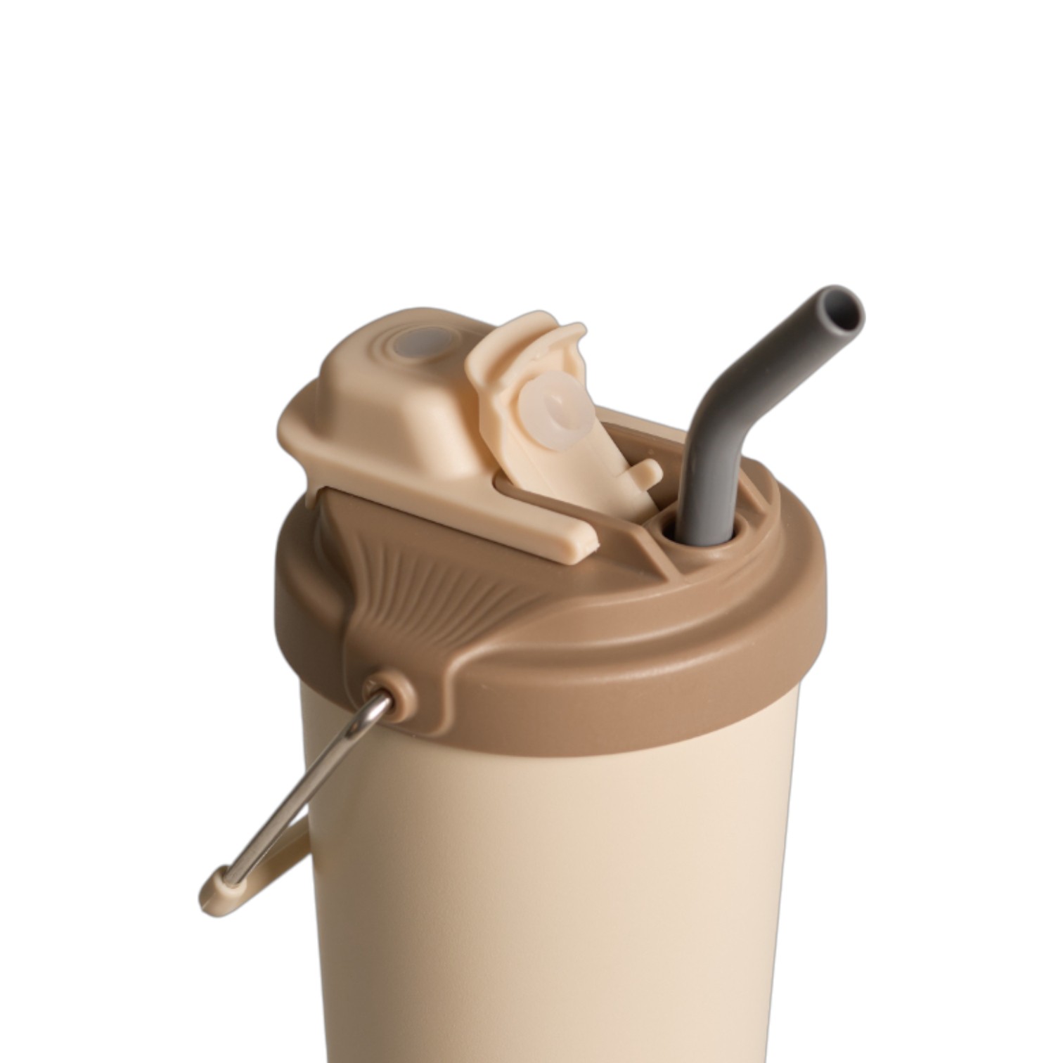 750ml Dual Lid Vacuum Insulated Tumbler with Handle