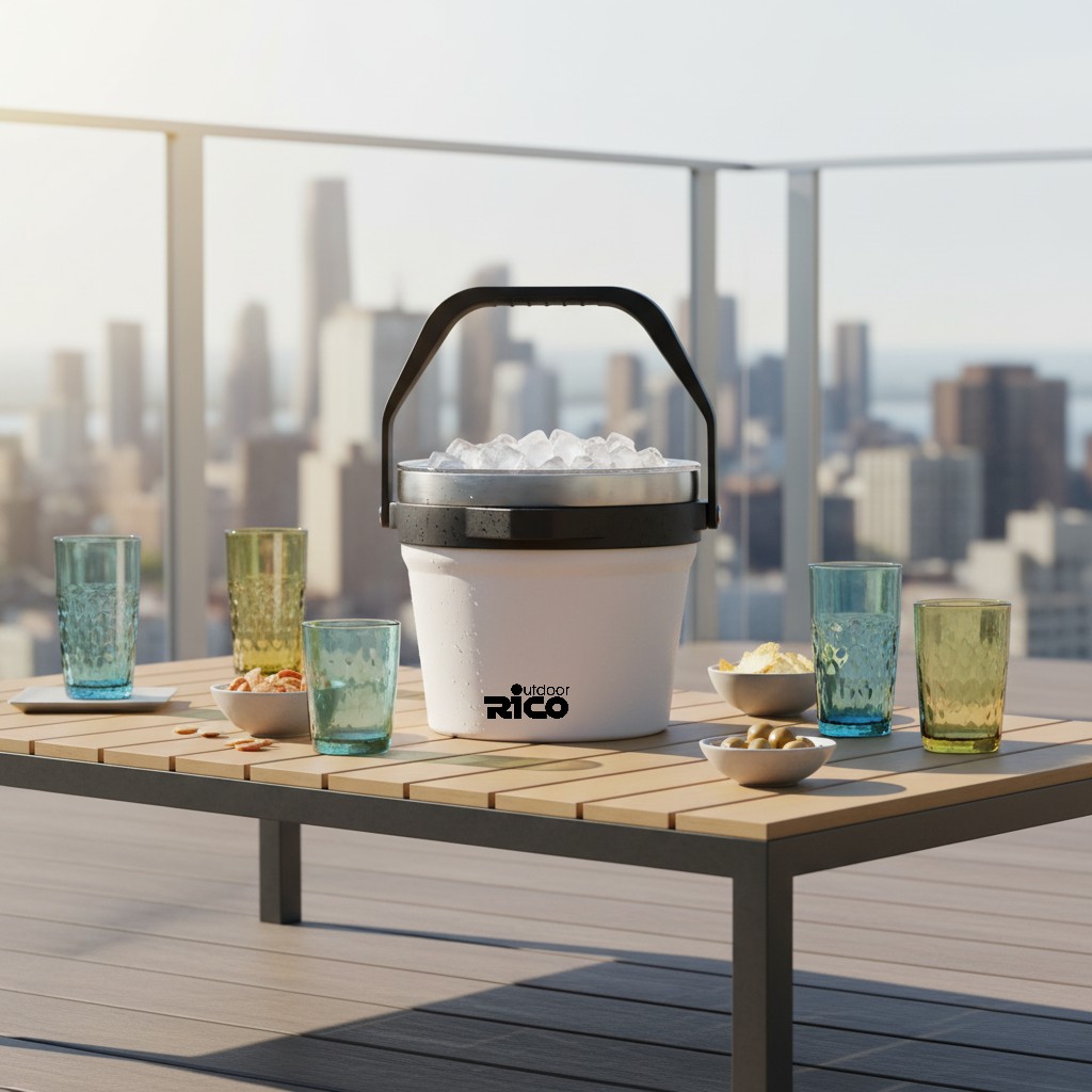 7200ml Large Stainless Steel Vacuum Ice Bucket