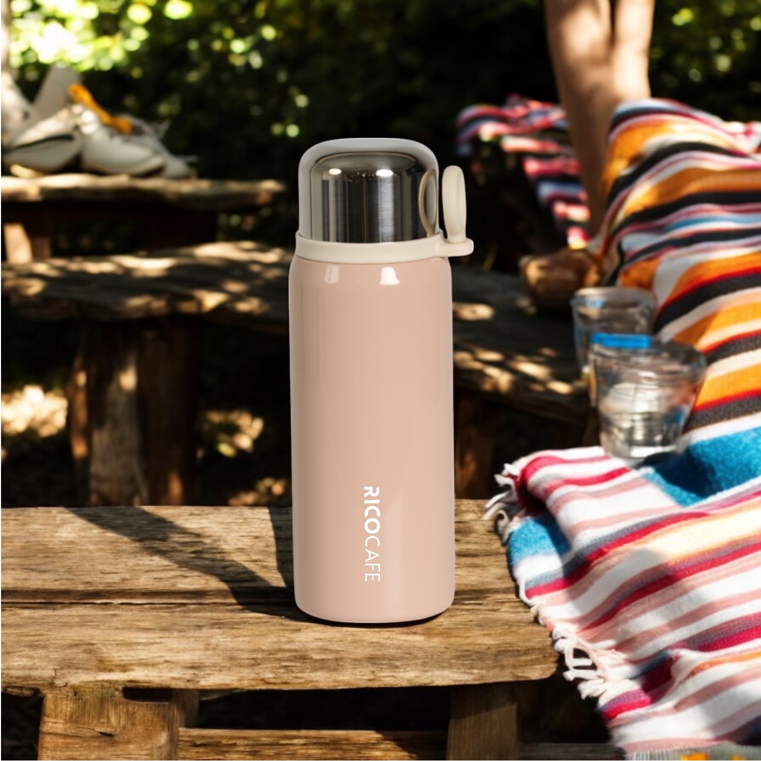 500ml Cute SS Vacuum Flask With One Touch Open Lid