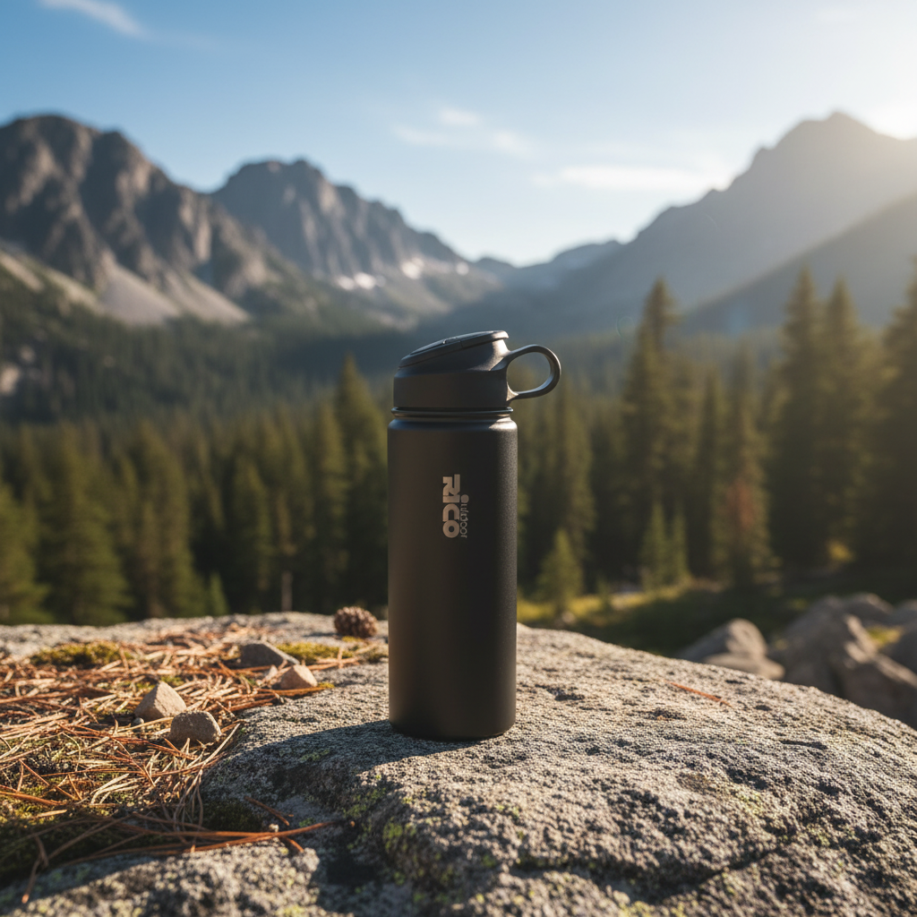 Outdoor 540ml Vacuum Insulated Sports Water Bottle with Straw Lid