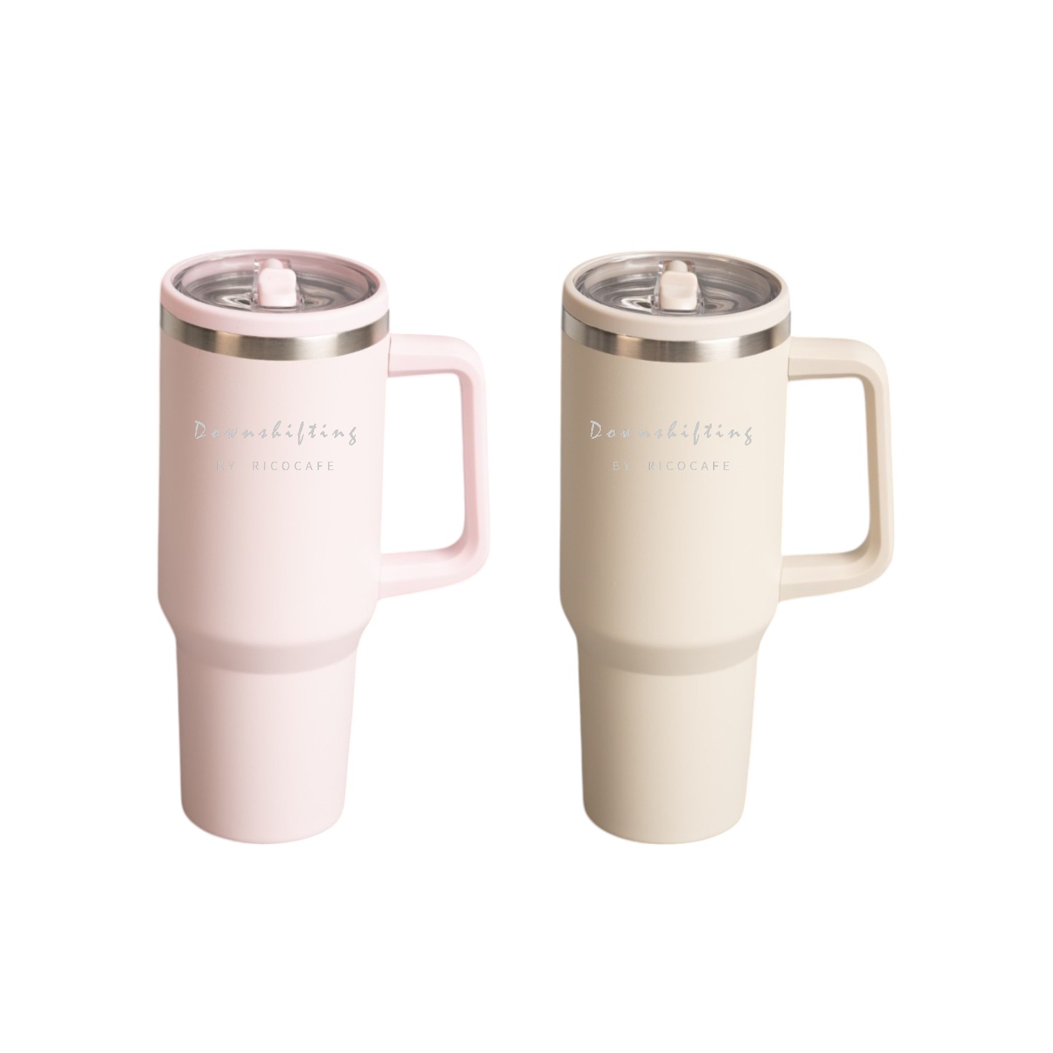 40oz Straw Stainless Vacuum Handle Mug