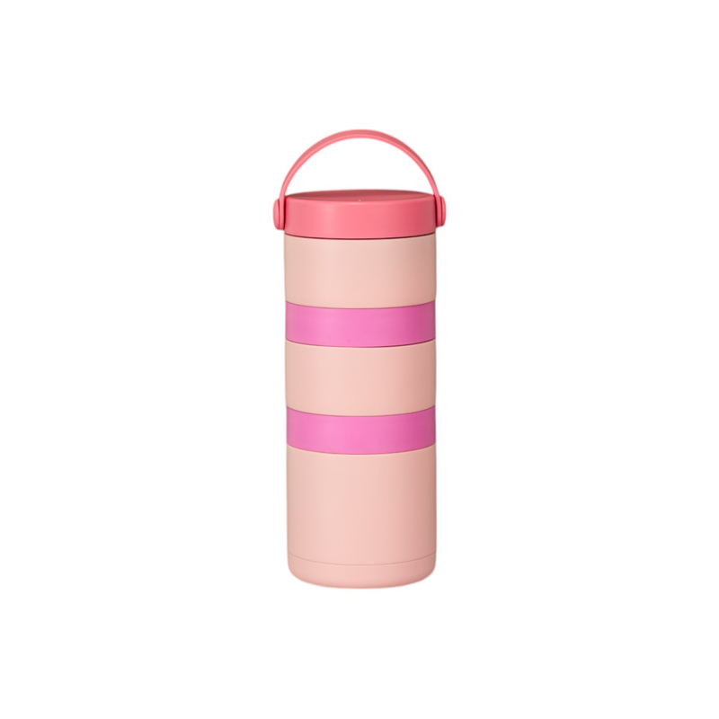3 Layers Stainless Steel Food Container with Handle for On-The-Go Meal