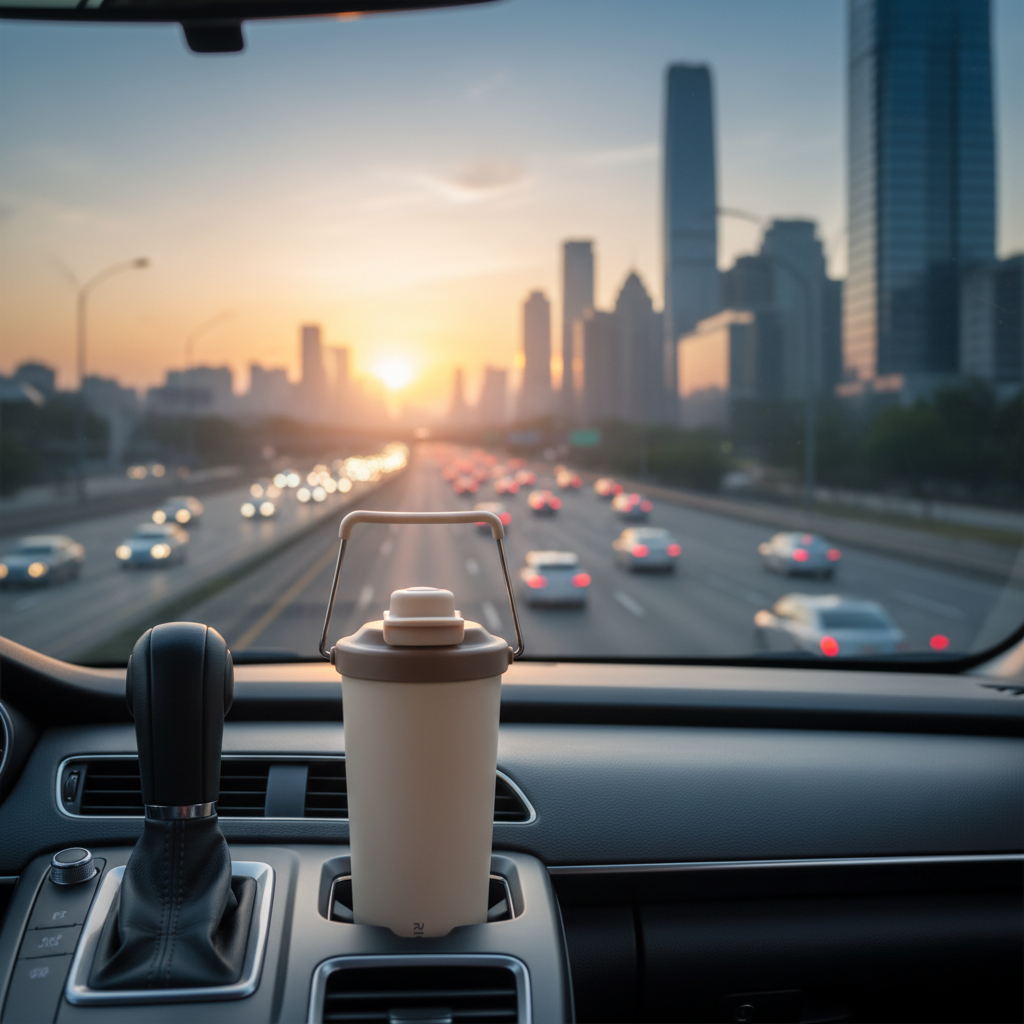 thermal mug with straw