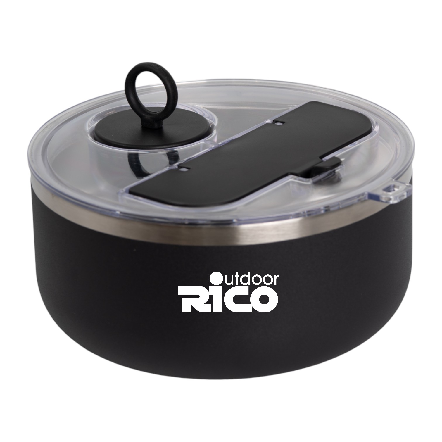 1400ml Stainless Steel Vacuum Salad Bowl with Dressing Container and Cutlery Storage