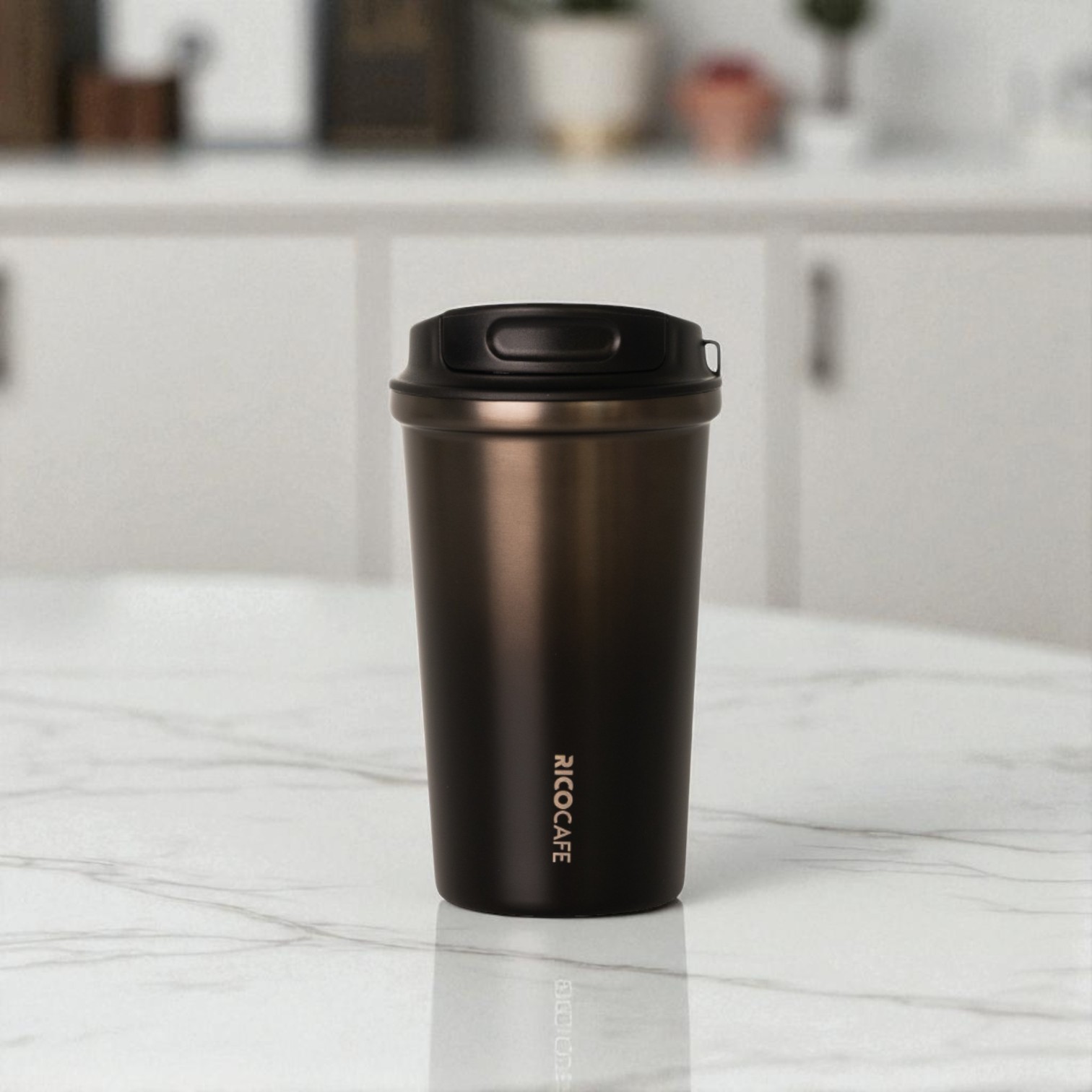 400ml Flip Lid Travel Mug – Leak-Proof Insulated Coffee Tumbler for Hot & Cold Drinks