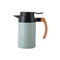 850ml Curved Wooden Handle Stainless Steel Vacuum Coffee Pot