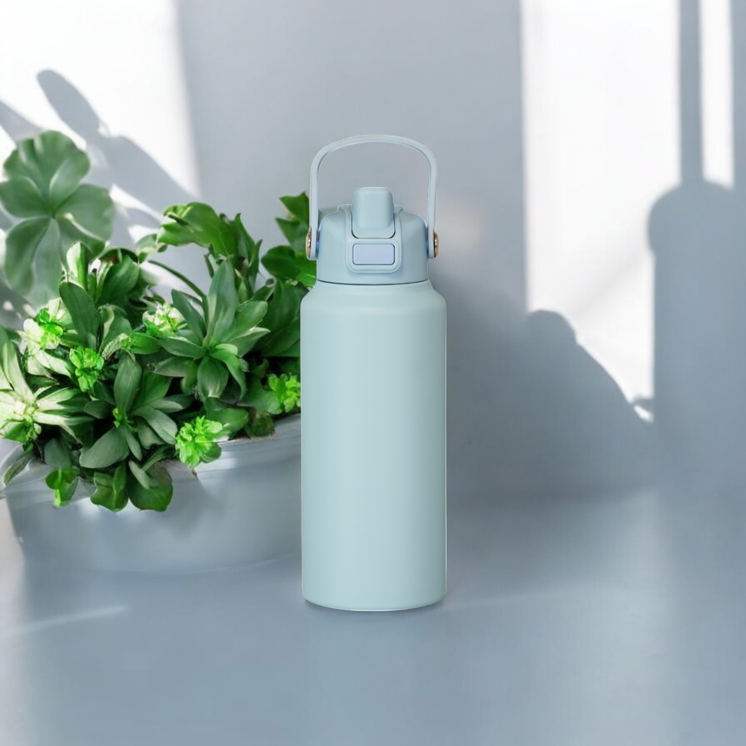 960ml Smart Open Stainless Vacuum Bottle With Handle