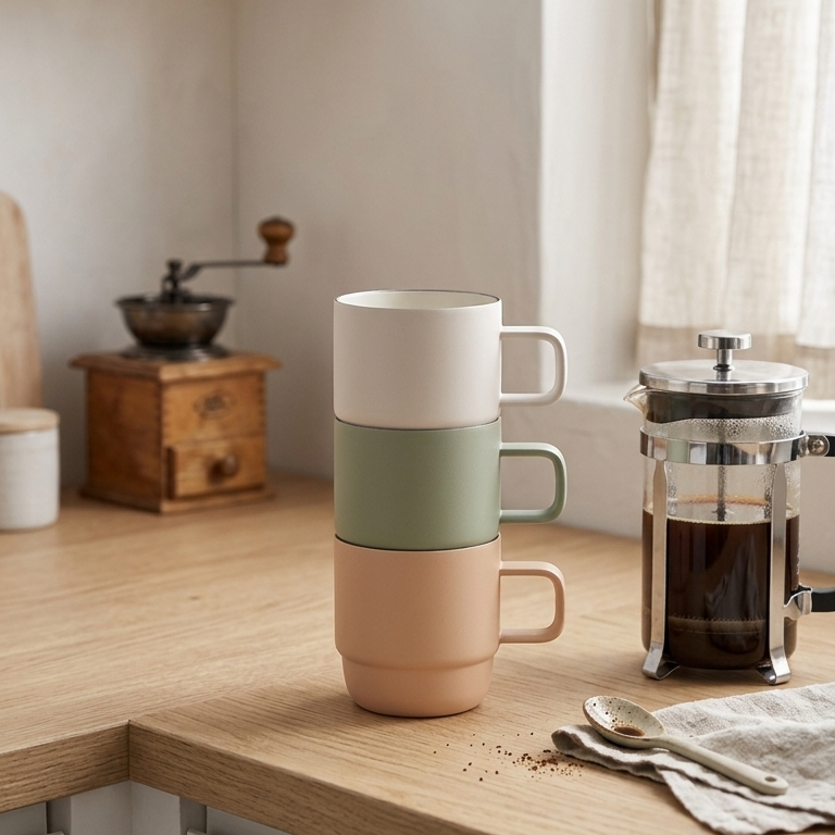 180ml Vacuum Insulated Coffee Cup with Handle