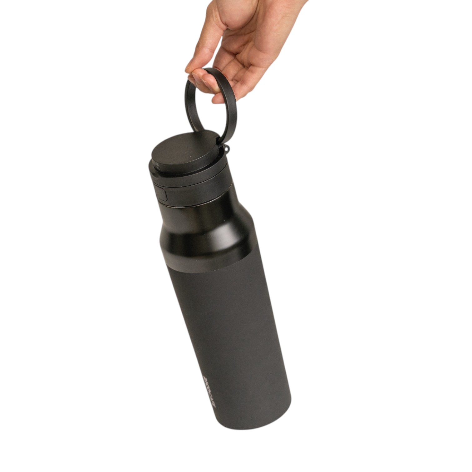 750ml Leak-Proof Stainless Steel Travel Mug with One-Touch Lid and Handle Ring