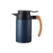 650ml Curved Wooden Handle Stainless Steel Vacuum Coffee Pot