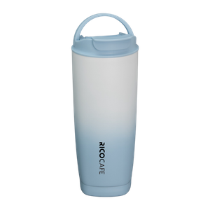 600ml Square Bottom Stainless Steel Vacuum Coffee Tumbler with Locking Lid & Swivel Handle