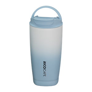 480ml Square Bottom Stainless Steel Vacuum Coffee Tumbler with Locking Lid & Swivel Handle