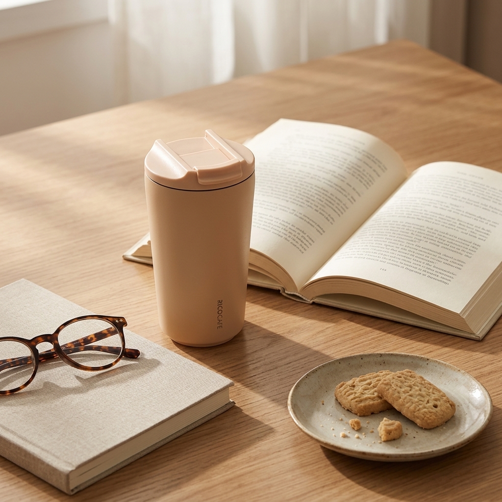 480ml Vacuum Insulated Coffee Tumbler with Flip Lid