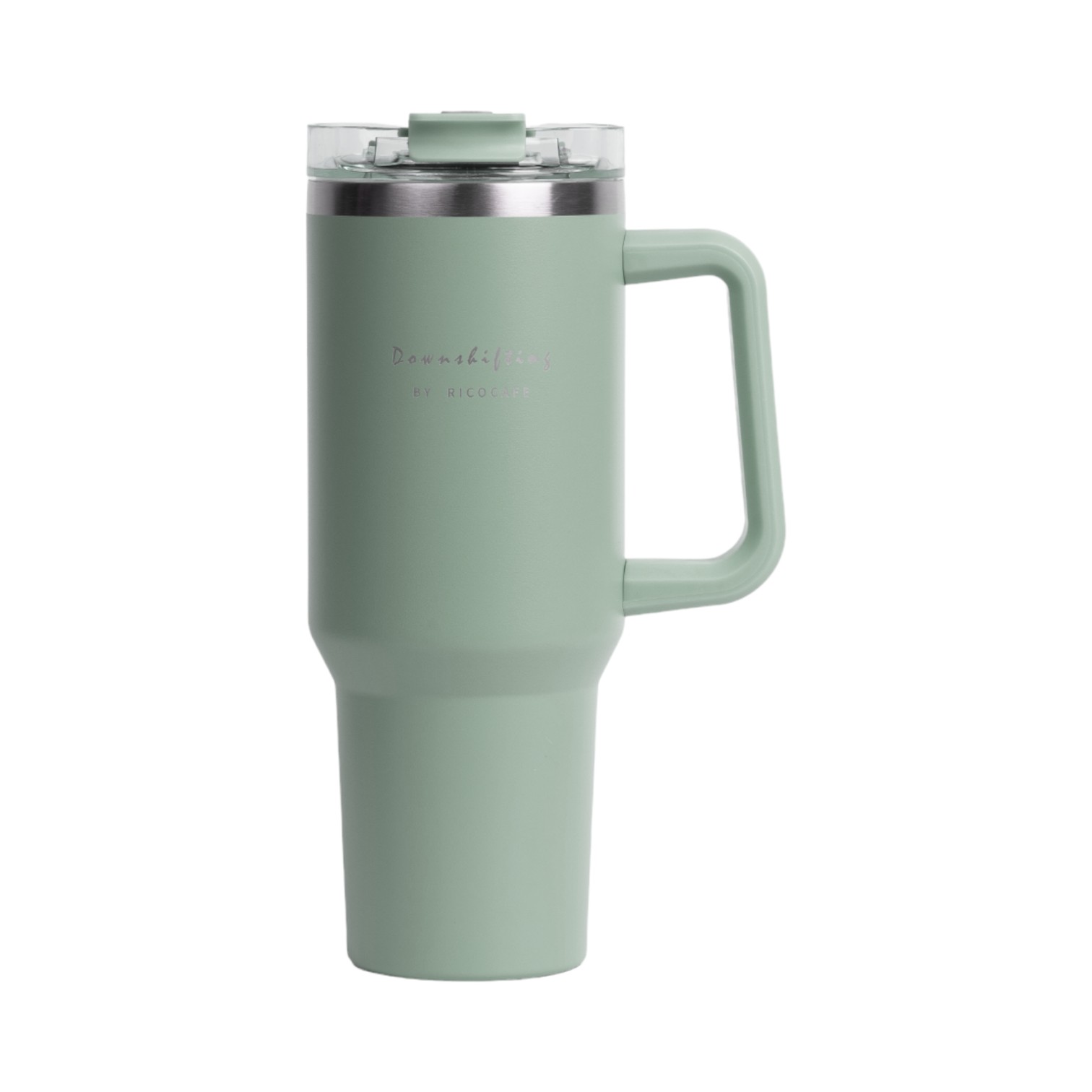 40oz Dual Drink Straw Stainless Vacuum Handle Mug