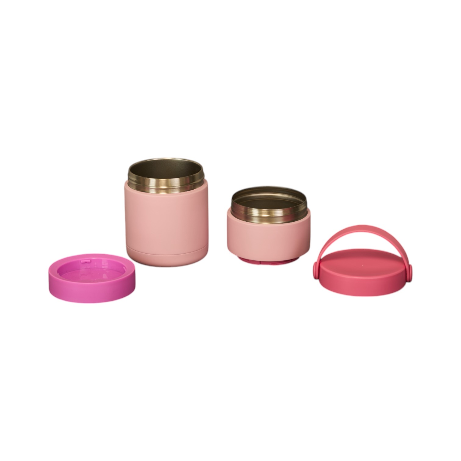 2 Layers Stainless Steel Food Container with Handle for On-The-Go Meal