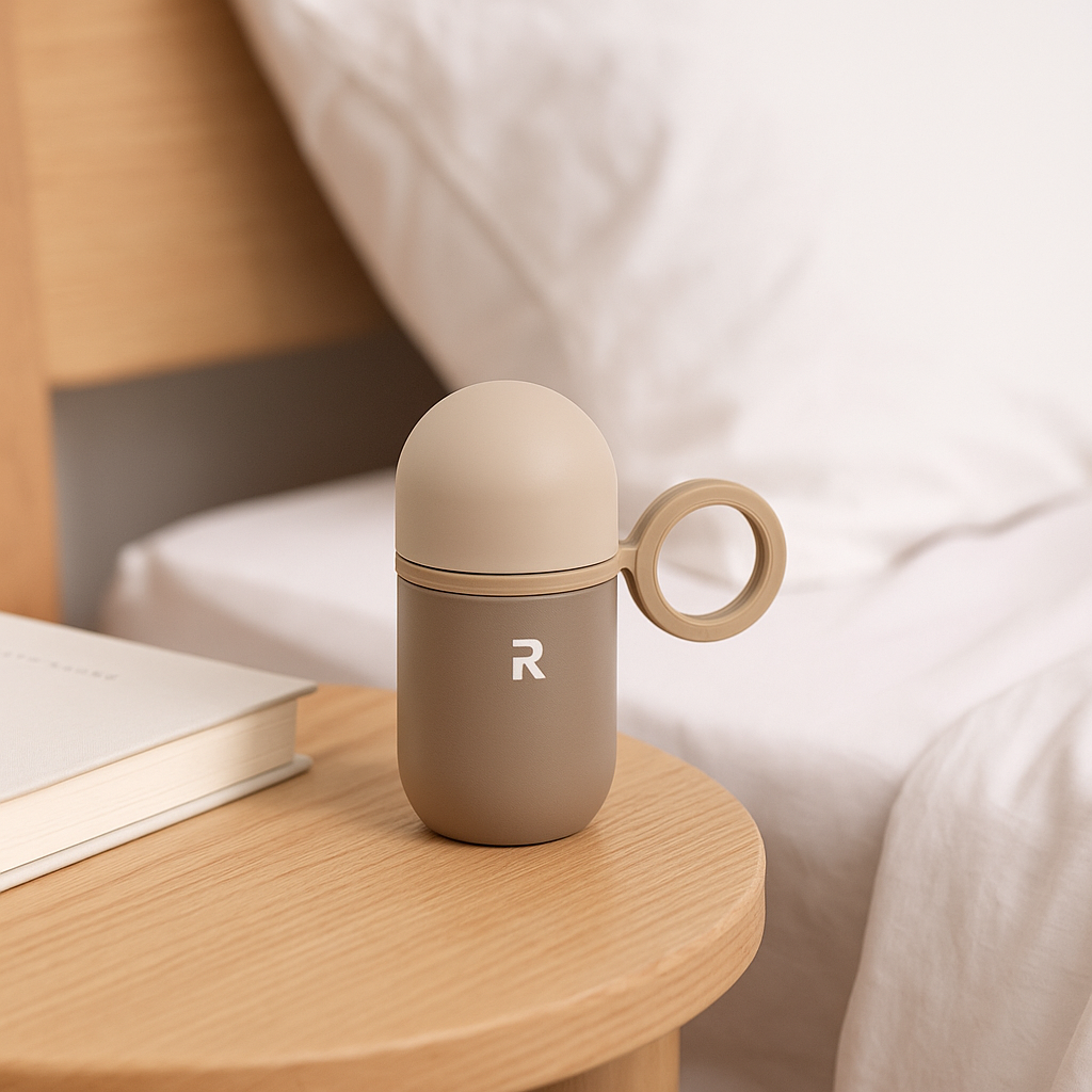 60ml Compact Thermal Travel Bottle with Finger Loop