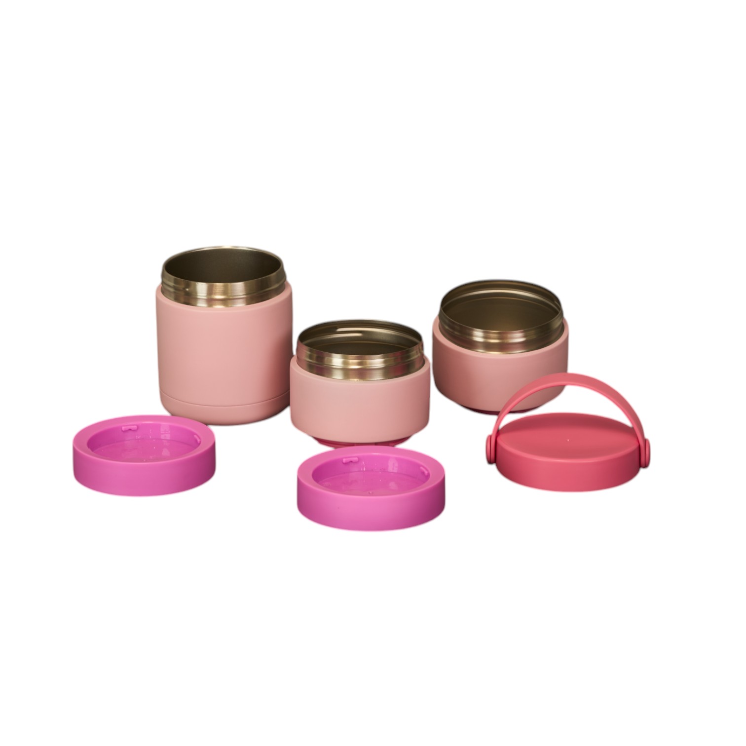 3 Layers Stainless Steel Food Container with Handle for On-The-Go Meal