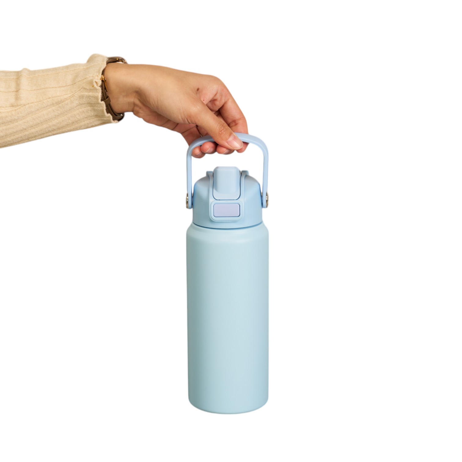 420ml Smart Open Stainless Vacuum Bottle With Handle