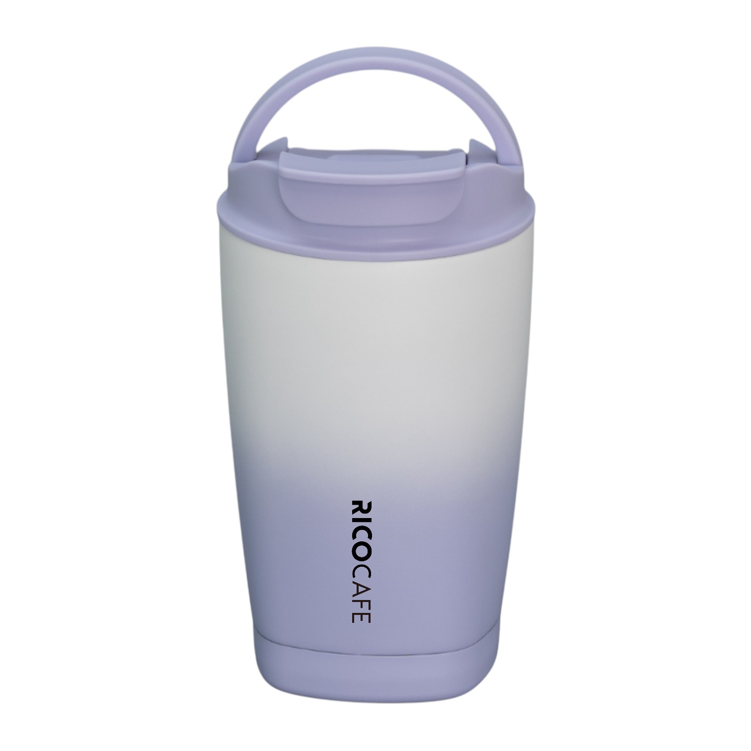 360ml Square Bottom Stainless Steel Vacuum Coffee Tumbler with Locking Lid & Swivel Handle