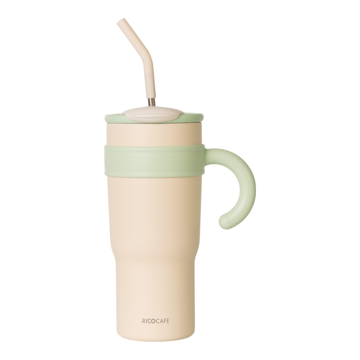 1200ml Insulated Straw Tumbler with Handle – Reusable Stainless Steel Travel Mug for Hot & Cold Drinks