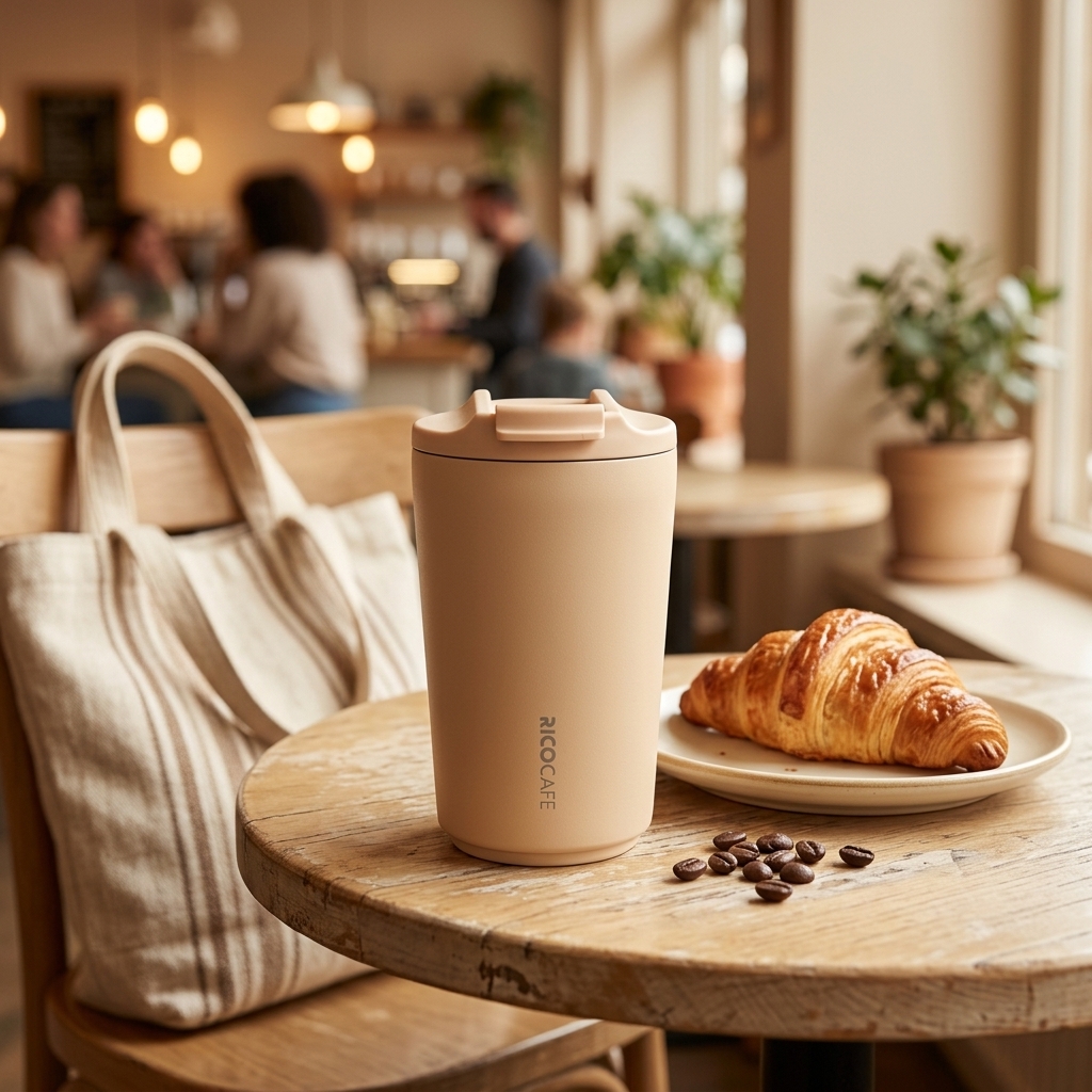 hot coffee travel mug