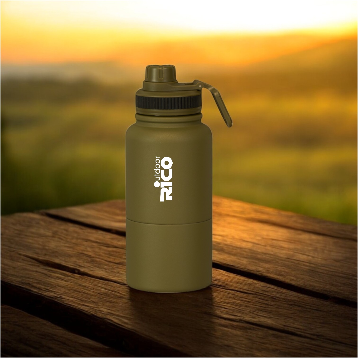 bottle with snack container