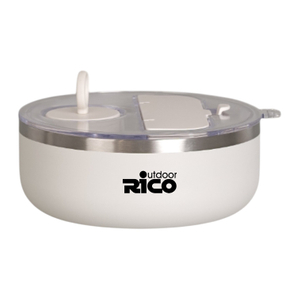 1000ml Stainless Steel Vacuum Salad Bowl with Dressing Container and Cutlery Storage