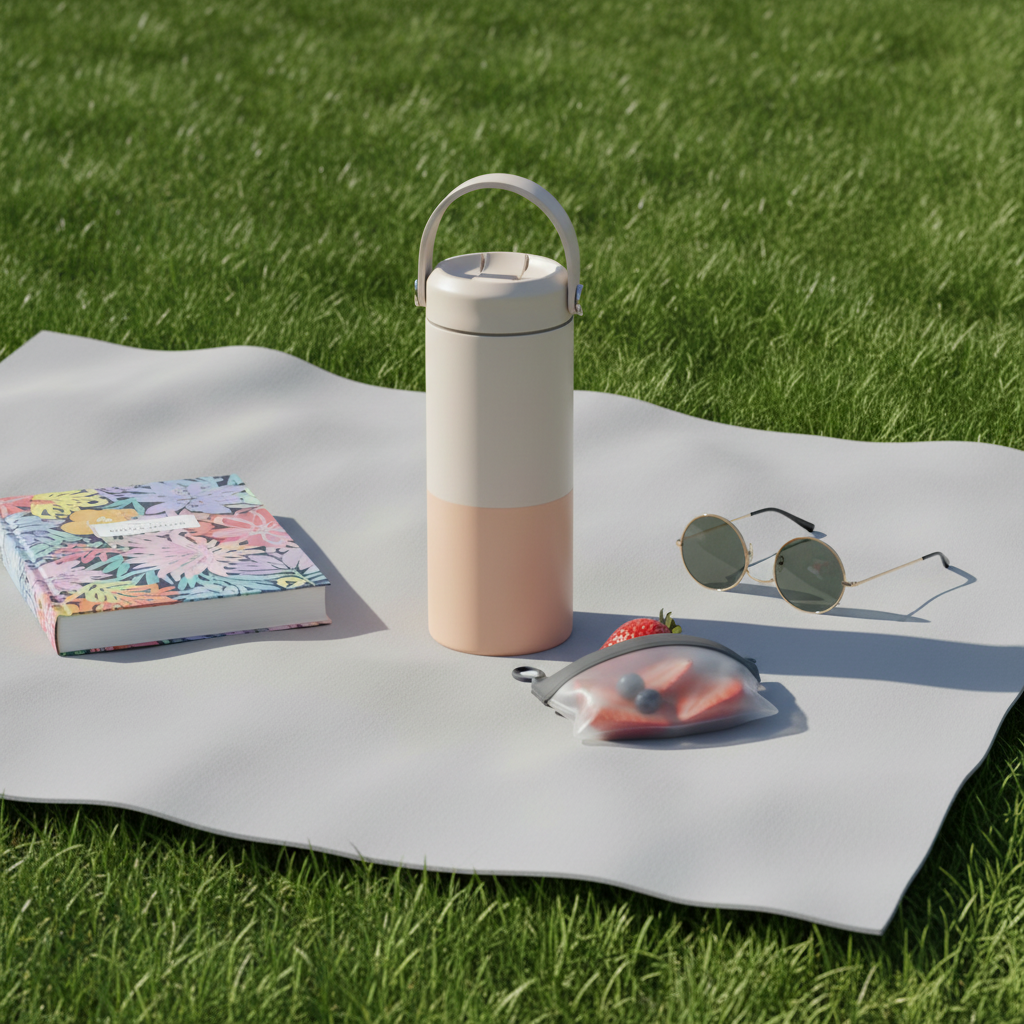 500ml Vacuum Insulated Water Bottle with Straw & Handle