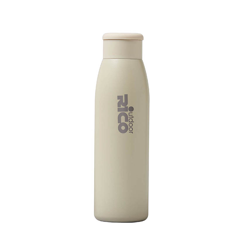 600ml Silicone Ring Stainless Steel Vacuum Sports Bottle
