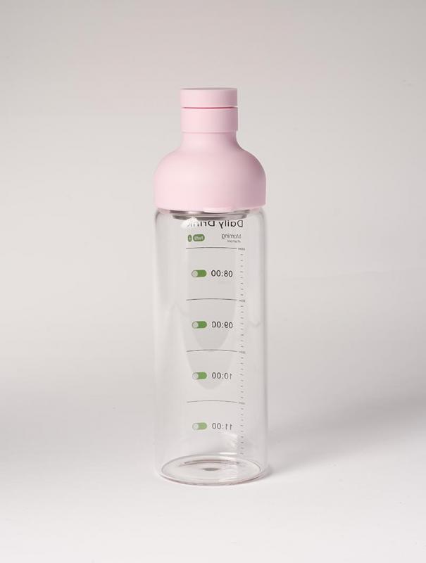 Single Wall Glass Water Bottle with a Filter