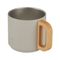 300ml Stackable Wooden Handle Stainless Steel Vacuum Coffee Mug 