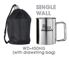450ml Outdoor folding Handle Stainless Steel Mug 